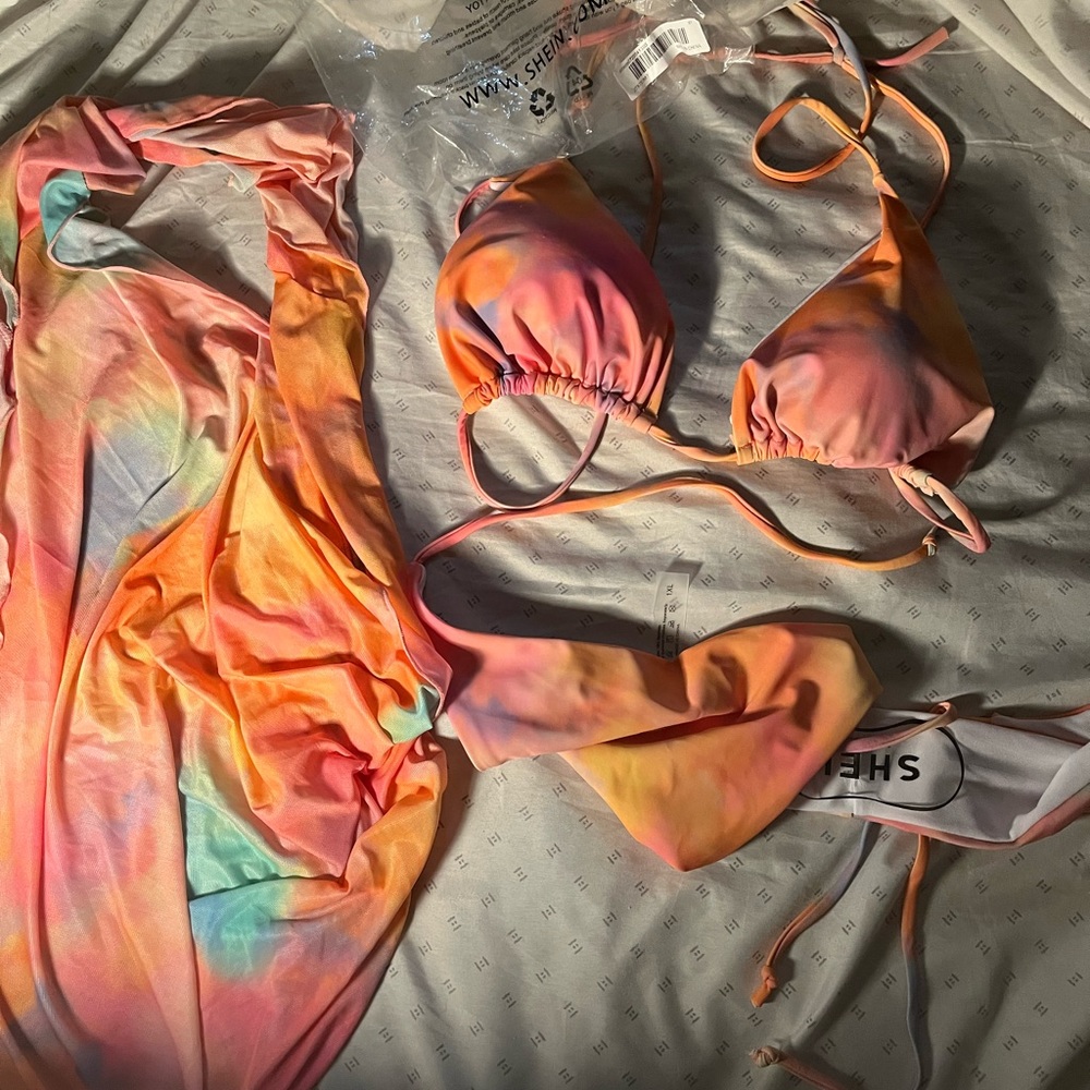Multicolor swimwear very trendy and sexy attire .